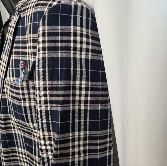 Paisley & Gray Men's Blue Plaid Bromley Notch Slim Fit Cotton Jacket Size 44R - Picture 3 of 13